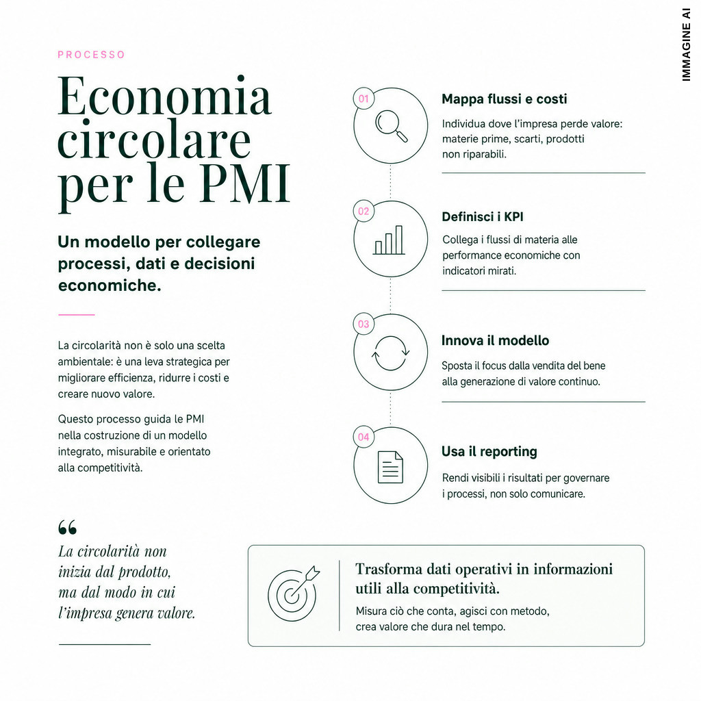 Infografica: Economia circolare per PMI: da costo a leva strategica
