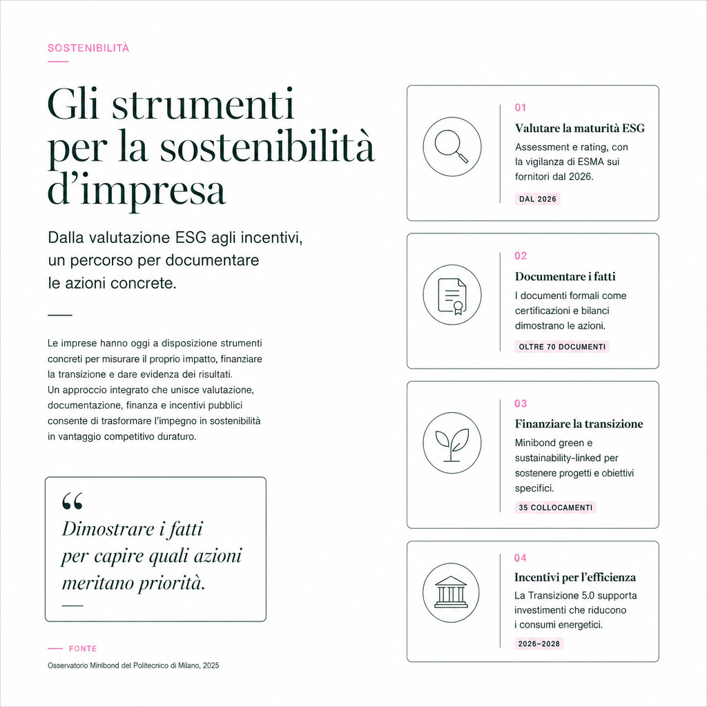 Infografica: Rating ESG: fatti e documenti contano più del punteggio