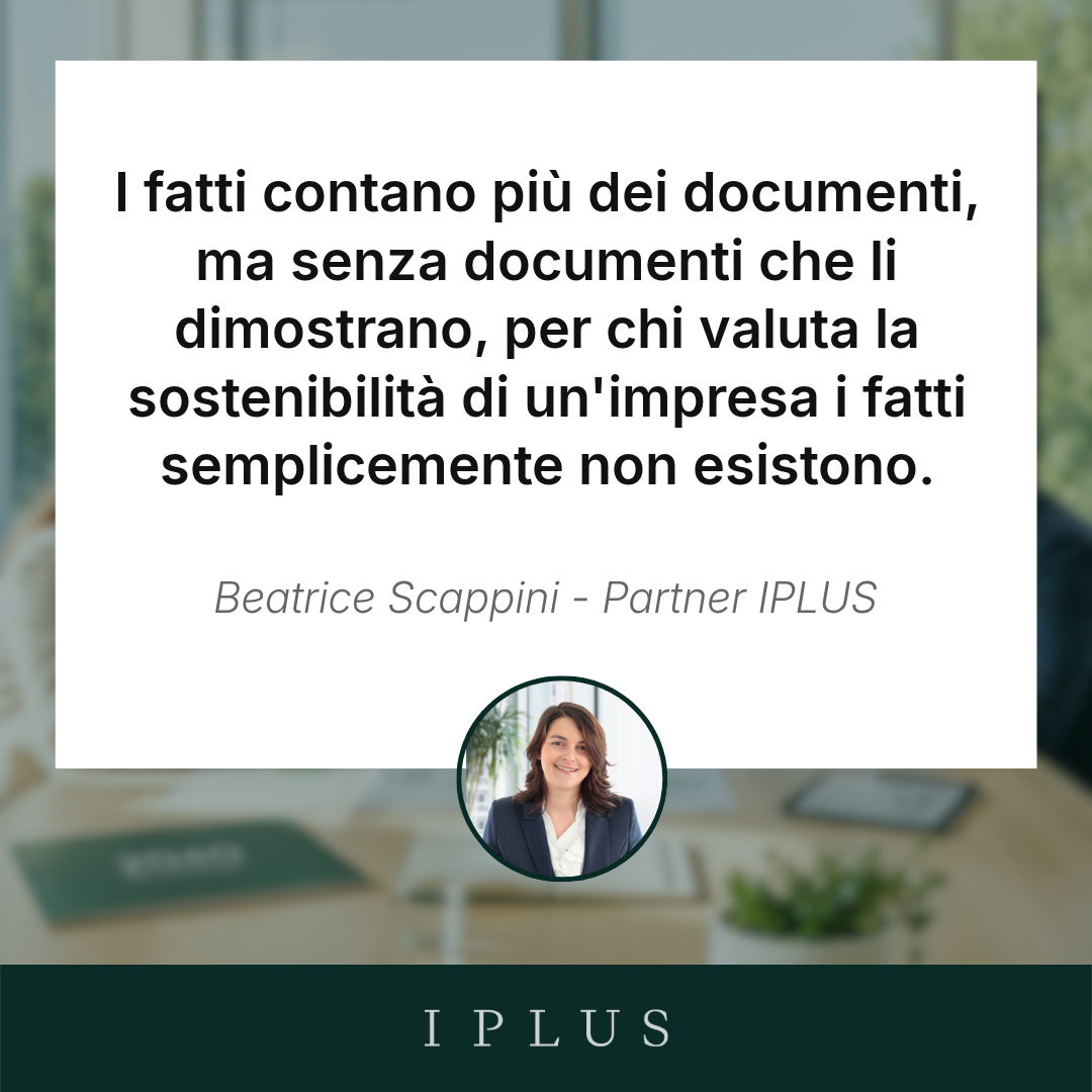 Citazione chiave dell'articolo: Rating ESG: fatti e documenti contano più del punteggio